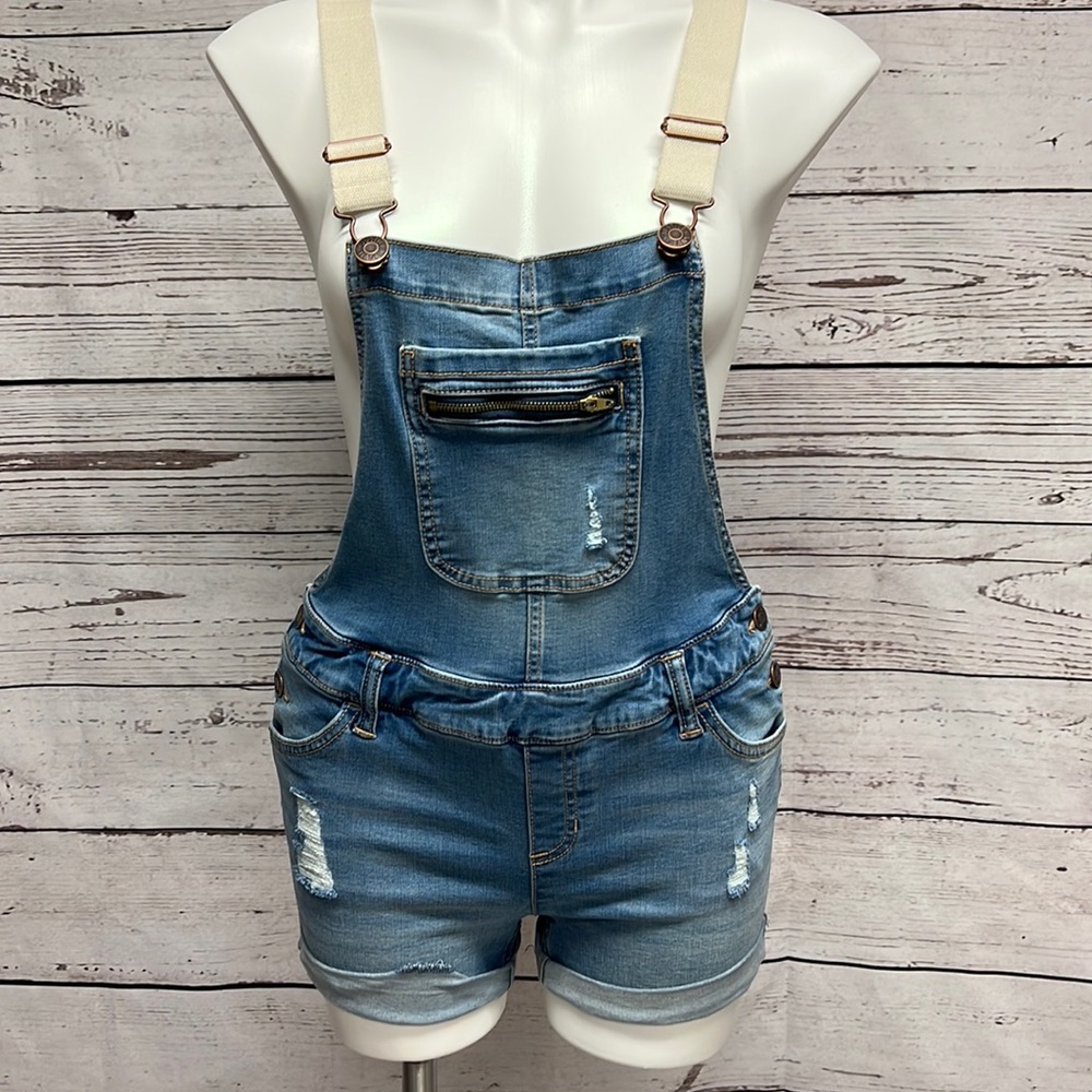 Overalls Shortalls distressed jean